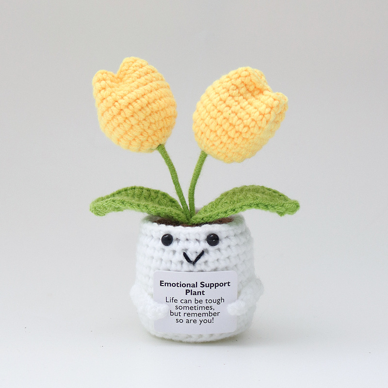 튤립 더블플라워 치킨옐로우 09 새싹녹색잎 48호 68 표백냄비