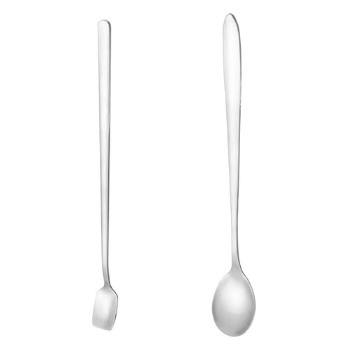 Japanese and Korean Style Stainless Steel Tableware Coffee Dessert Spoons Long Handle Ice Scoop Mixing Spoons Corporate Gift Spoons Printed with Logo