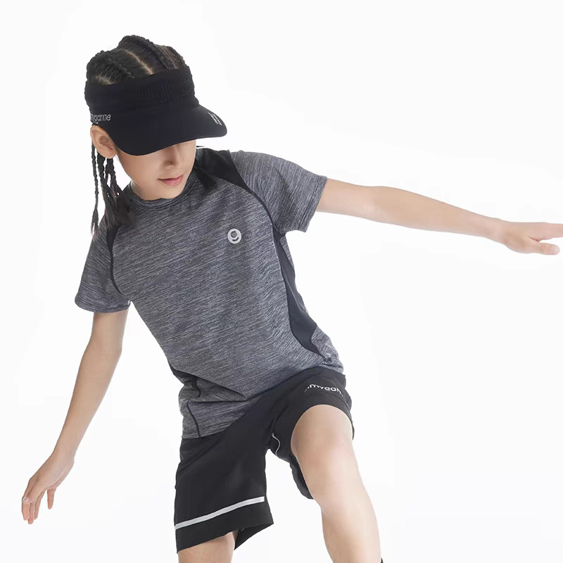 Children's Quick-drying Short-sleeved T-shirt Summer New Style Comfortable Stretch Teenagers Short-sleeved Quick-drying Sports Short-sleeved