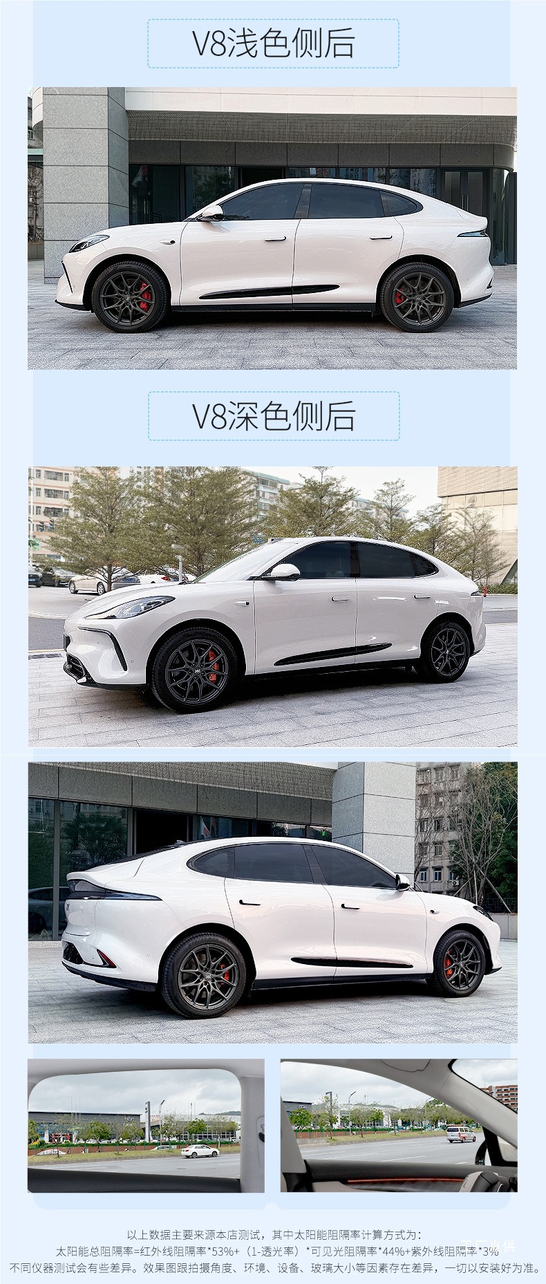 Meiji Car Film, Car Window Film, Explosion-Proof Film, Sun Protection and Heat Insulation Film, Front Windshield Film, V Series Full Car