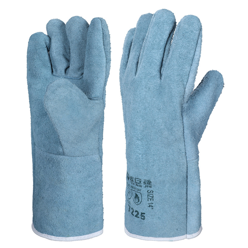 SAFEMAN君御/固安捷7225二层加厚电焊手套牛二层皮耐高温手套35cm