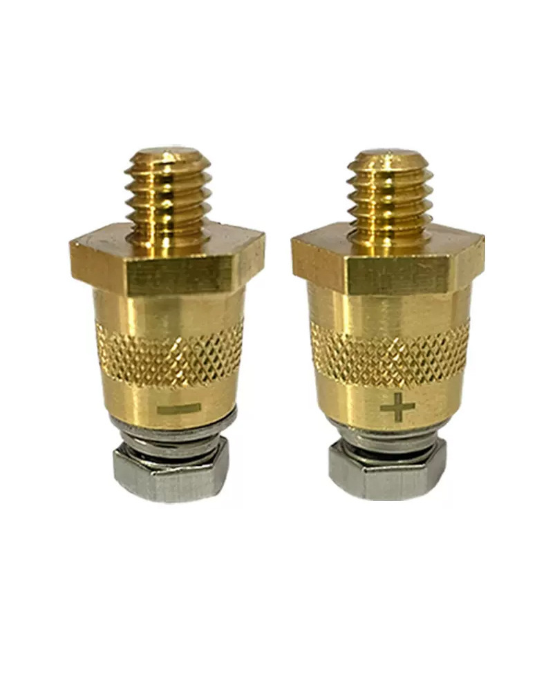 Cross-border supply of car battery terminals made of brass with 8MM internal thread and external thread for positive and negative connection, suitable for modification and matching