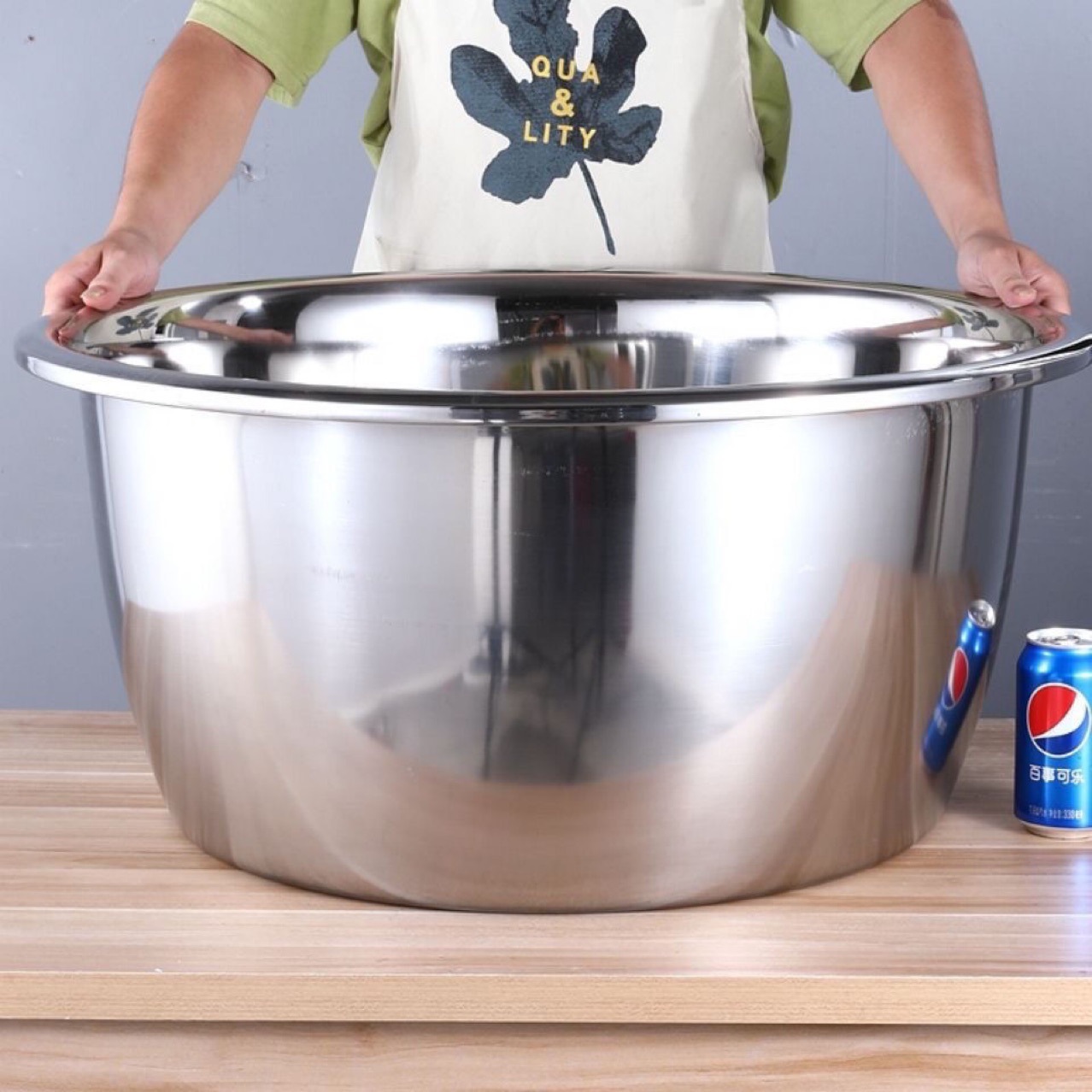 extra thick stainless steel basin large basin kitchen basin extra deep basin dough basin laundry basin bathtub wide edge large footbath