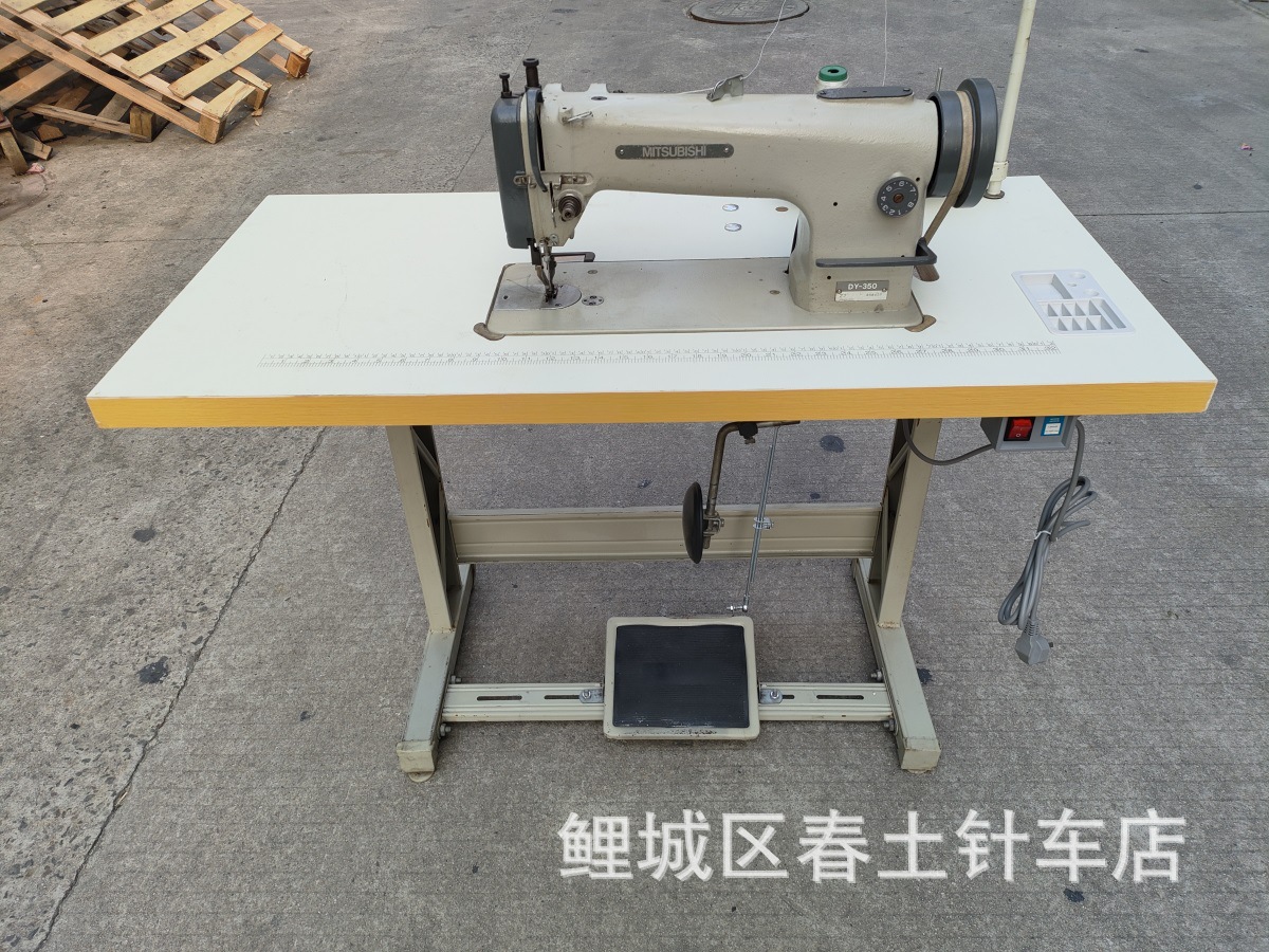 Máquina de coser de material grueso y medio, coche de aguja, coche sincrónico de cuero CY-350 de marca japonesa Mitsubishi, máquina de coser plana de segunda mano