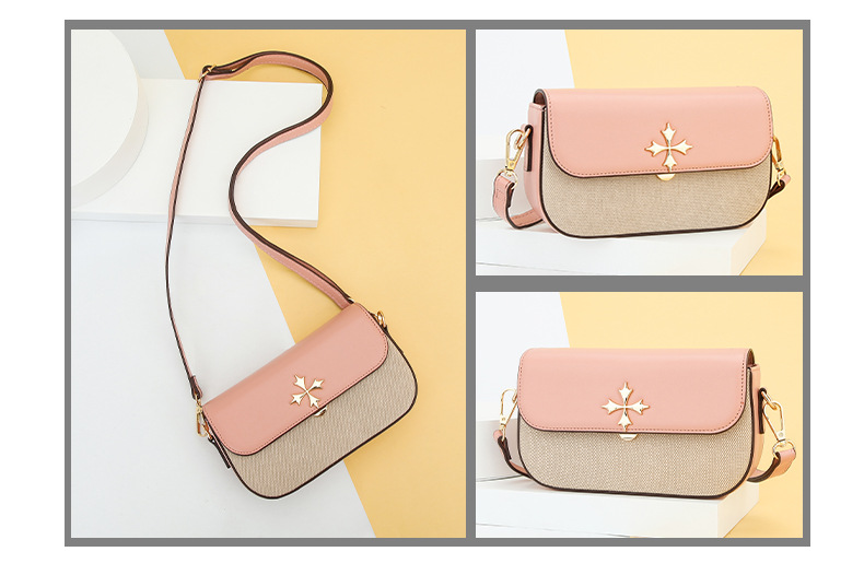 New Women's Mobile Phone Bag With Contrasting Colors Plain Weave Single Shoulder Crossbody Bag Mini Small Square Bag_voghion.com