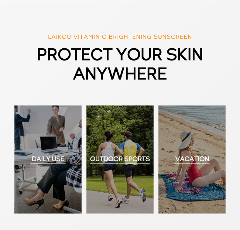 LAIKOU Vitamin C sunscreen Cream 50g from the manufacturer's supply brightening skin tone and moisturizing undefined
