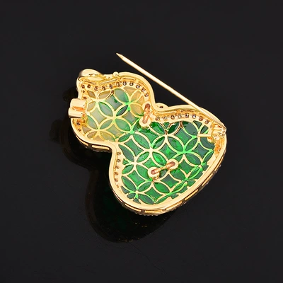 gourd and butterfly brooch, featuring openwork: Yaxa sancaqları