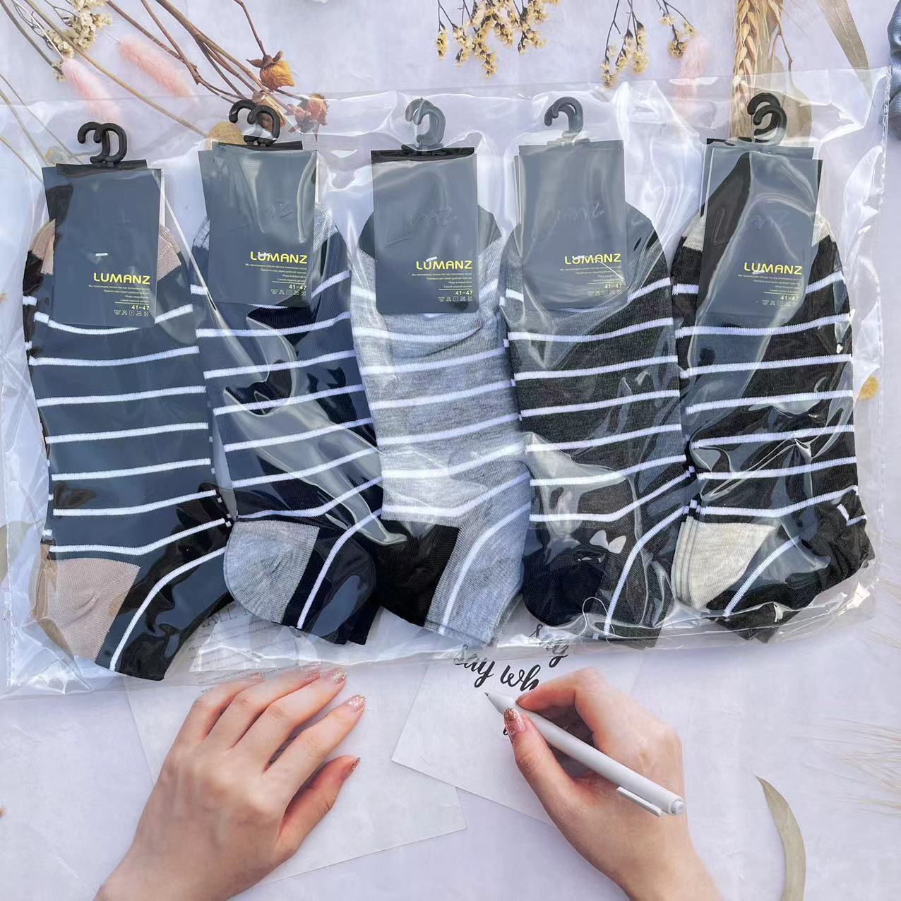 2023新潮款精梳棉短袜春夏季男女运动学院风吸汗船袜详情12