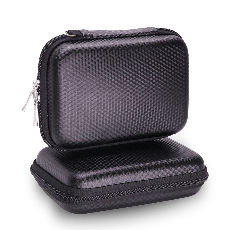En stock caja de almacenamiento de disco duro de 2,5 pulgadas Eva bolsa de disco duro móvil Eva bolsa de almacenamiento de energía de cáscara dura caja de cremallera cuadrada