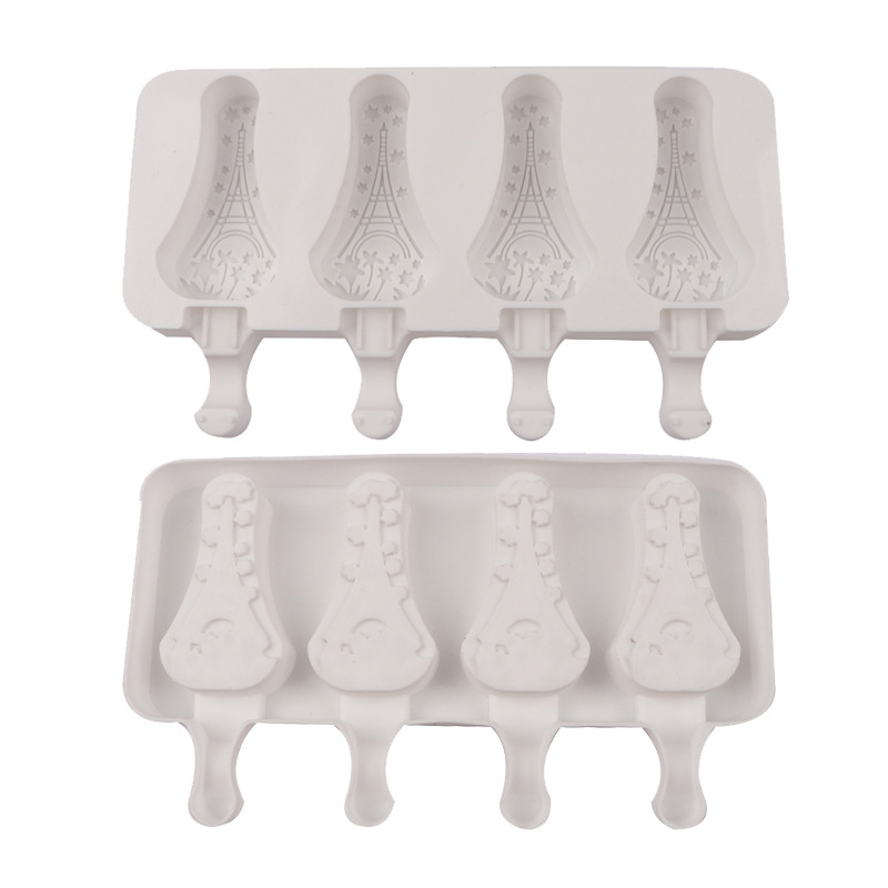 Nuevo molde de paleta diy4 Torre molde de helado casero queso palo helado paleta molde de silicona