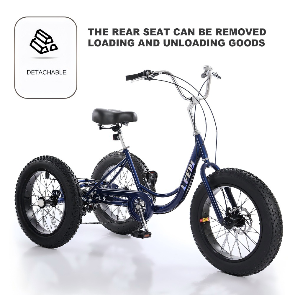 脚踏人力三轮车自行车三轮手推车成人代步老年人小孩摆摊拉货环卫