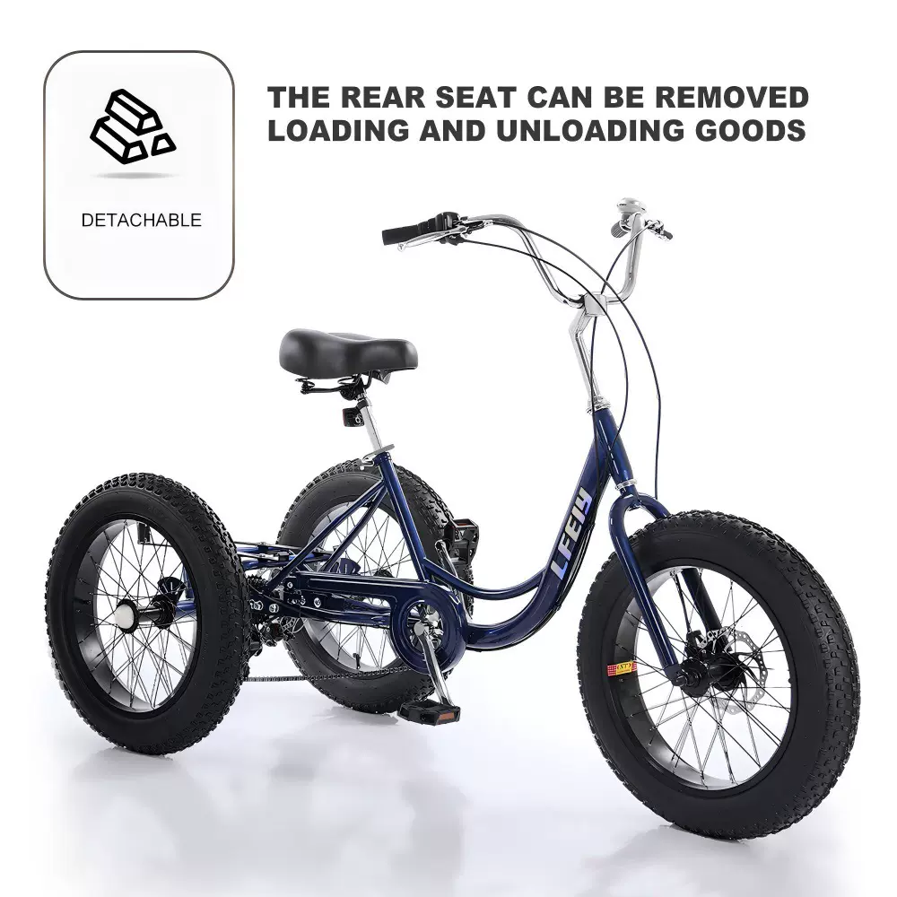 脚踏人力三轮车自行车三轮手推车成人代步老年人小孩摆摊拉货环卫