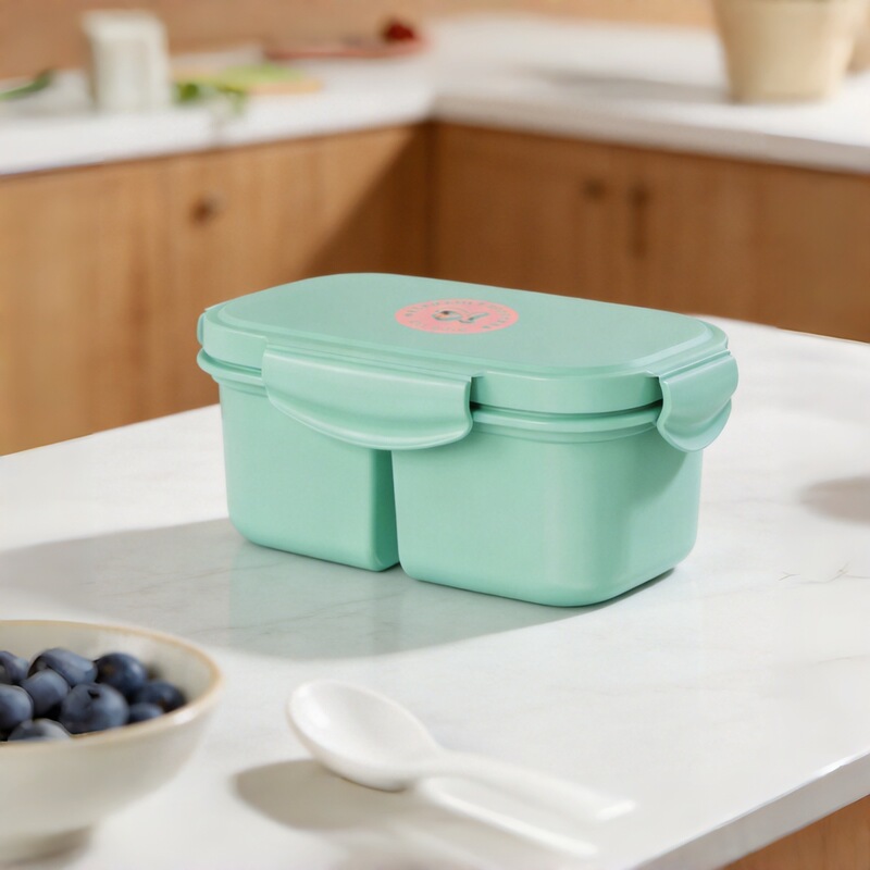 400ml Lunch Box for Office Workers and Children, Fruit Preservation Box, Sealed, Portable, Microwaveable, Food Grade