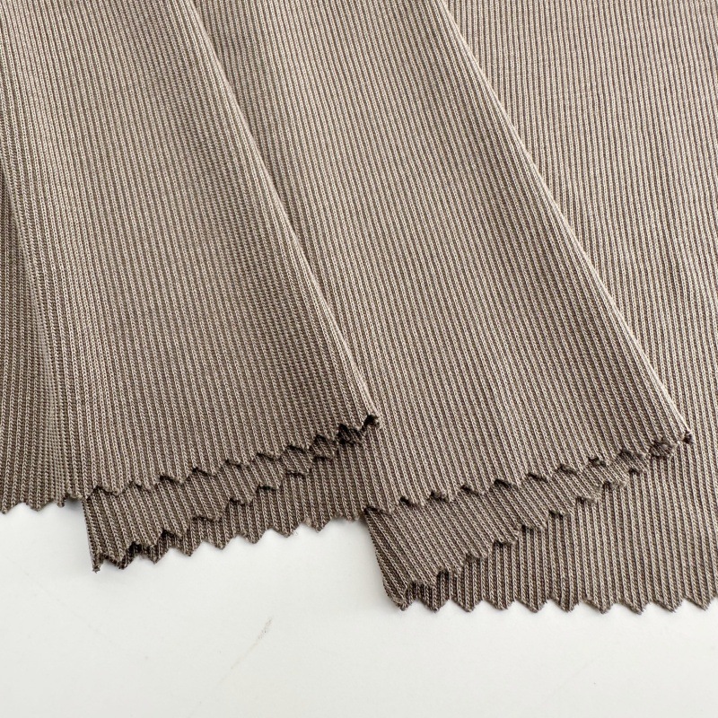 仿铜氨1*1罗纹布，弹力高质地轻，男女运动服吸湿透气