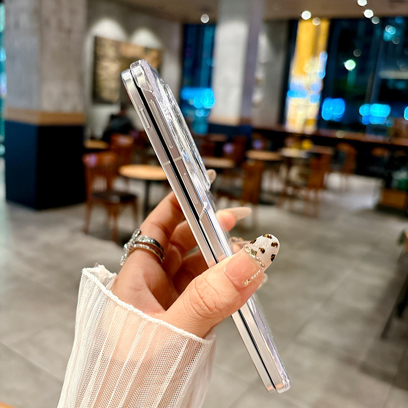 OPPOFindN 50% off スタックスクリーン携帯電話ケースに適したアイスクリスタル高透過率磁気吸引ファインド n5 バッグ中央軸保護カバー|undefined