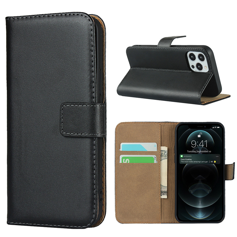 Suitable for Iphone12Promax Mobile Phone Case, Iphone13 Protective Cover, Apple 78Plus Genuine Leather Wallet Case