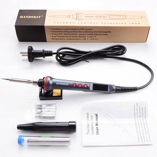 90W High Power Digital Display LCD Soldering Iron 110V/220V Adjustable Temperature 4-core Soldering Handskit