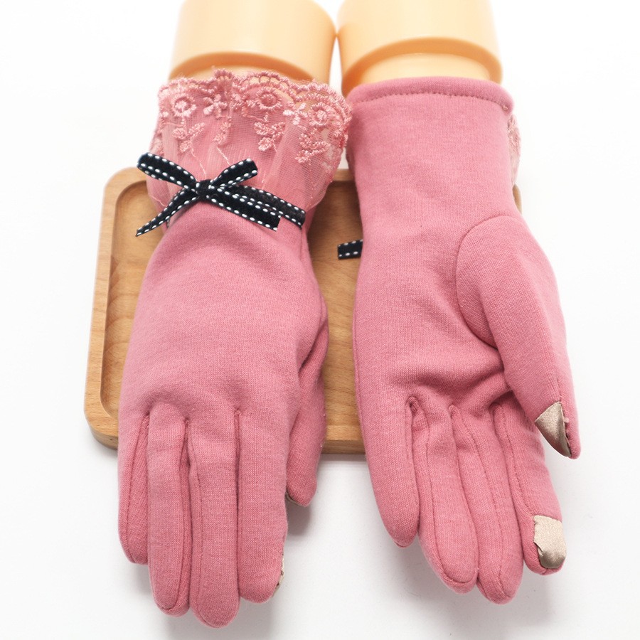 화이트 엣지 더블 레이어 보우 핑크