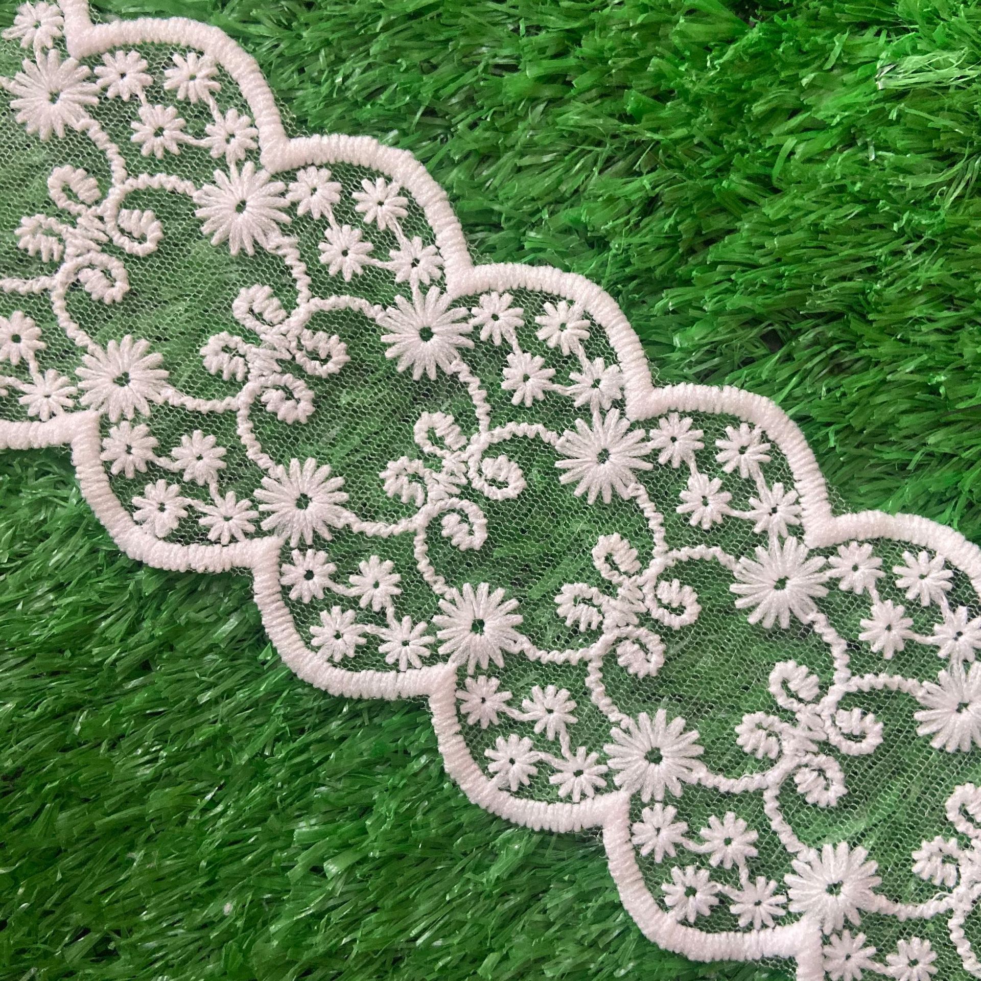 网纱布牛奶丝网布条码花边刺绣 2022新款时尚服装刺绣辅料DIY手工