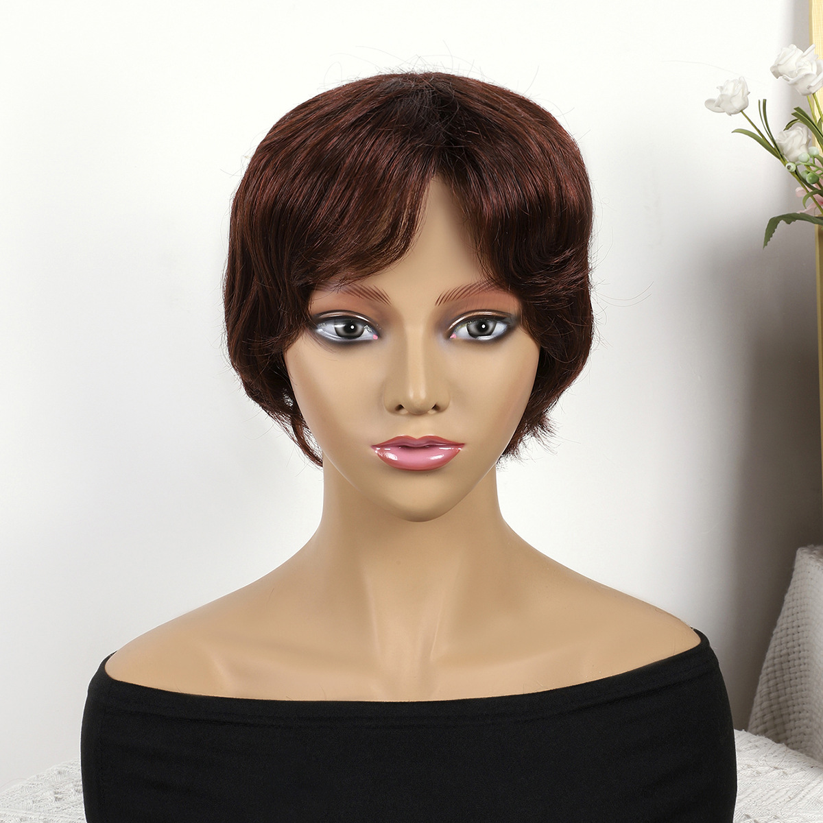 Fibra química al por mayor bob cabello pelucón mecánico pelucón cubierta de pelo