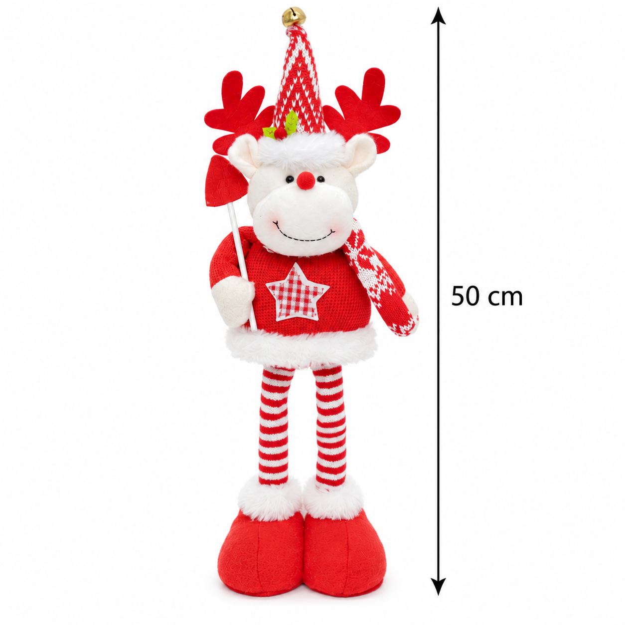 Muñeco Telescópico Navideño de Tela Decorativo para Navidad