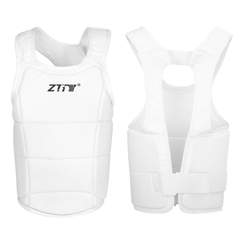 ZTTY karate Sanda protector de pecho adultos niños blanco y azul protector de pecho ligero armadura protectora karate protector de pecho al por mayor