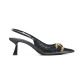 Buckle black high-heeled shoes women's thin heel shoes, spring and summer 2023 versatile pointed professional shoes, rear strap sandals