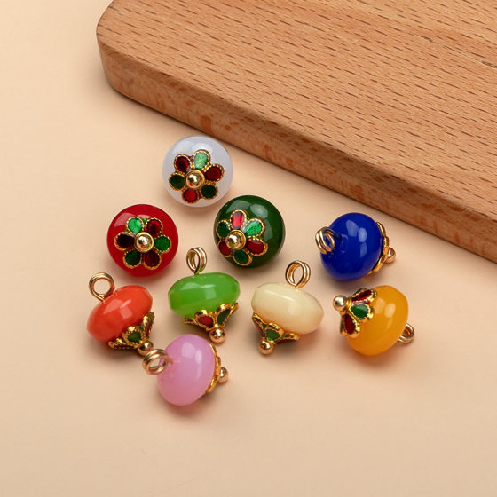 Hengmei Cheongsam Button Button Imitation Jade Metal Umbrella Button Retro Hanfu Tang Suit Handmade Decorative Accessories