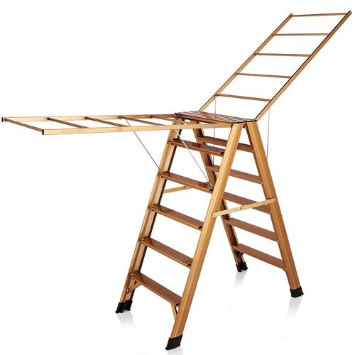 BG54 multifunctional ladder clothes drying rack floor-standing folding household dual-purpose thickened indoor multi-purpose clothes hanger with cooling