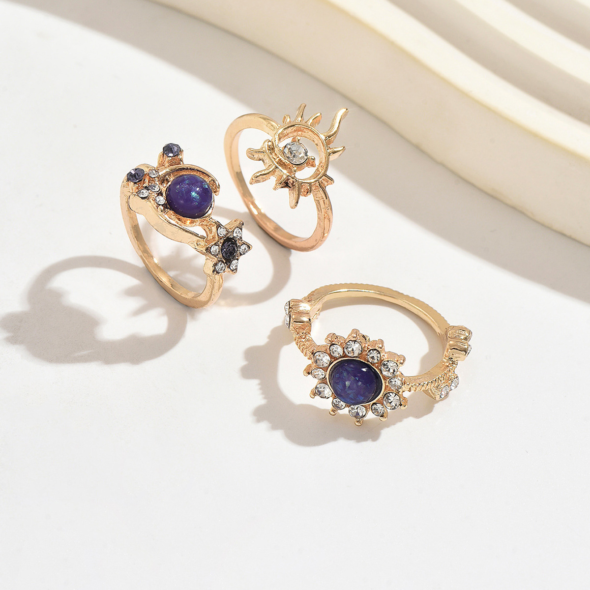 Set di anelli sole e luna viola gioielli firmati donna_voghion.com