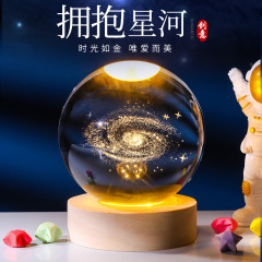 外贸热款小商品星空水晶球LED卧室床头灯桌面摆件圣诞节礼物批发