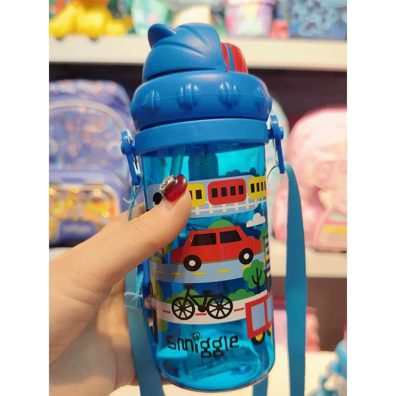 Australian smiggle taza de agua pajita plástico para niños estudiantes ligero y transparente taza de mano botella de agua de alto valor
