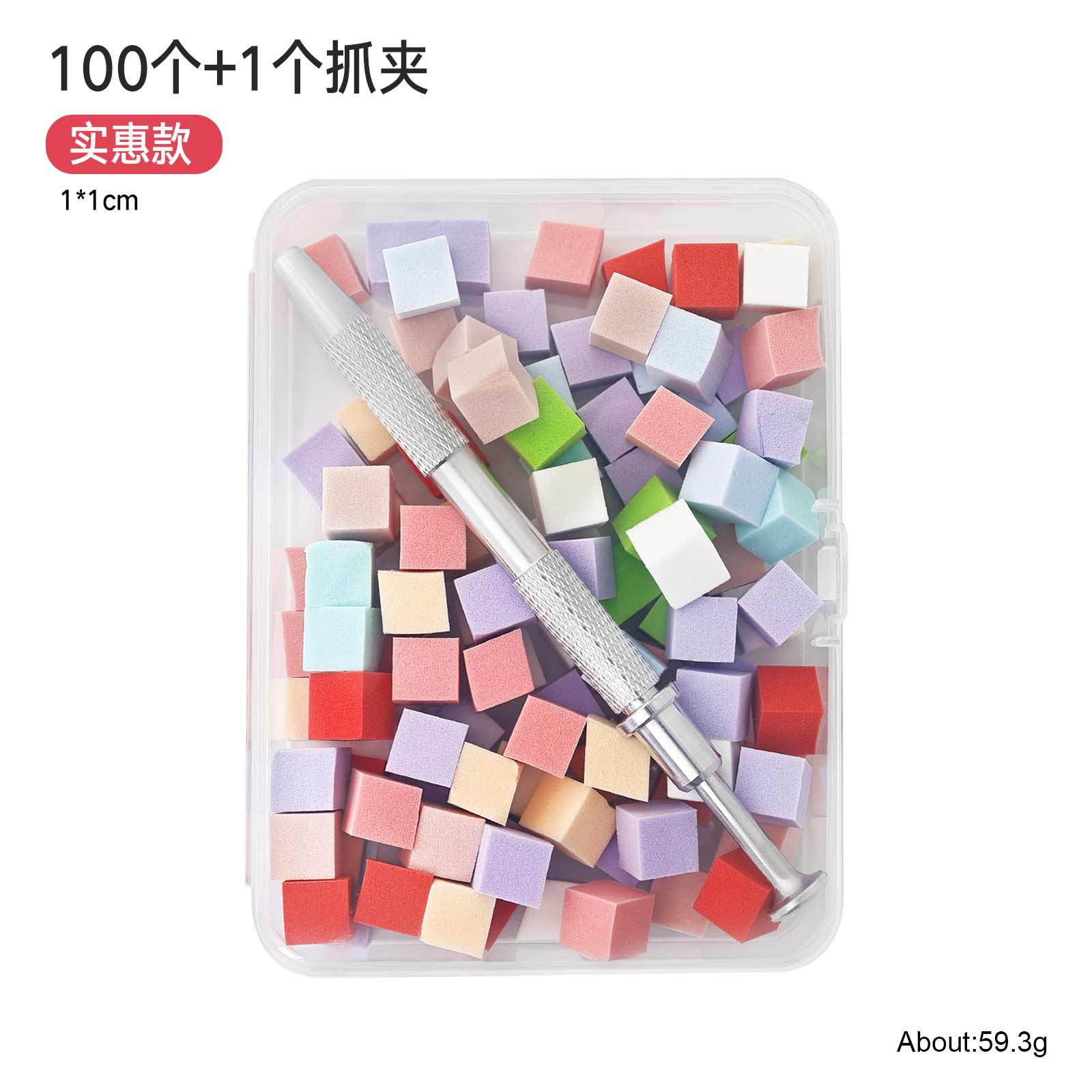 Mini esponja para decoración de uñas, esponja de colorete degradada, esponja multifacética antiadherente para decoración de uñas, maquillaje y corrector.