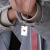 Trend accessory suitable for men and women, fashionable necklace stainless steel, card game, pendant, European style