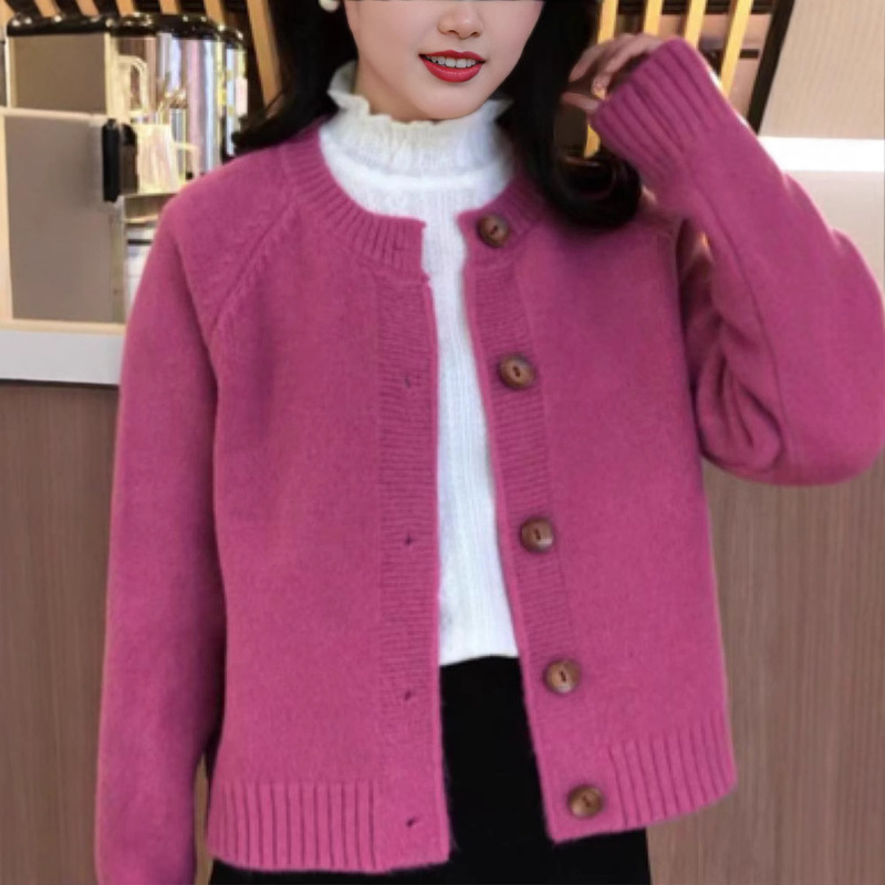 针织衫毛衣外套女装时尚洋气2025春秋新款小个子宽松显瘦长袖上衣|undefined