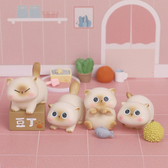 Creative trendy figurine handcrafted cat figure blind box, cute Siamese kitten, Instagram-style windmill decoration, wholesale