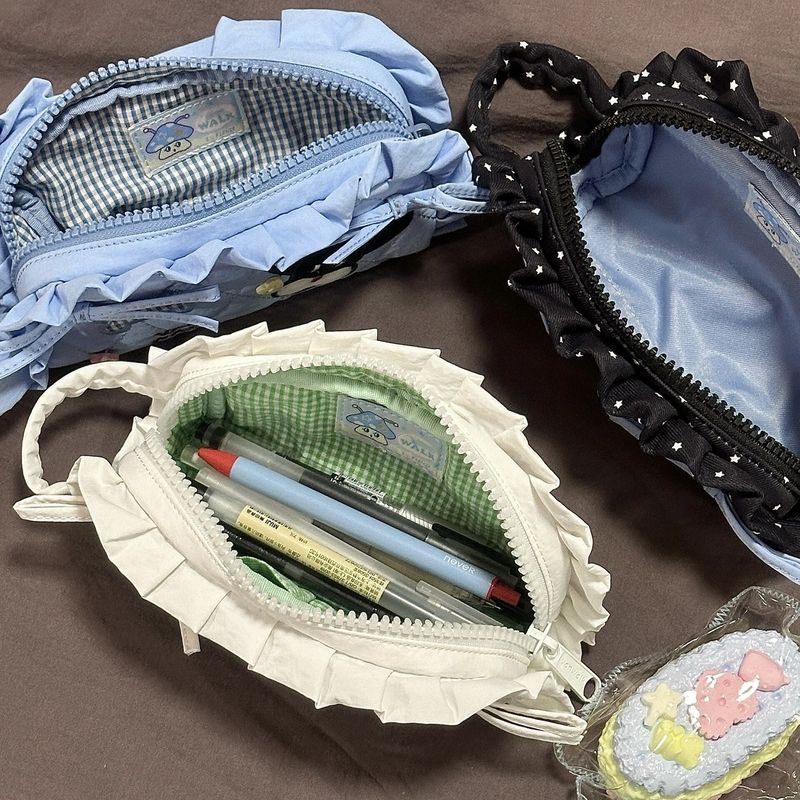 新しい ins 高価値大容量刺繍漫画シリーズレース枕鉛筆バッグ文具バッグ学生鉛筆バッグ|undefined