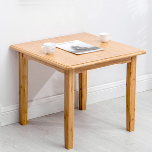 Ft Thickened Bamboo Square Table Square Simple Dining Table Simple Snack Dining Table Solid Wood Square Table Writing Home