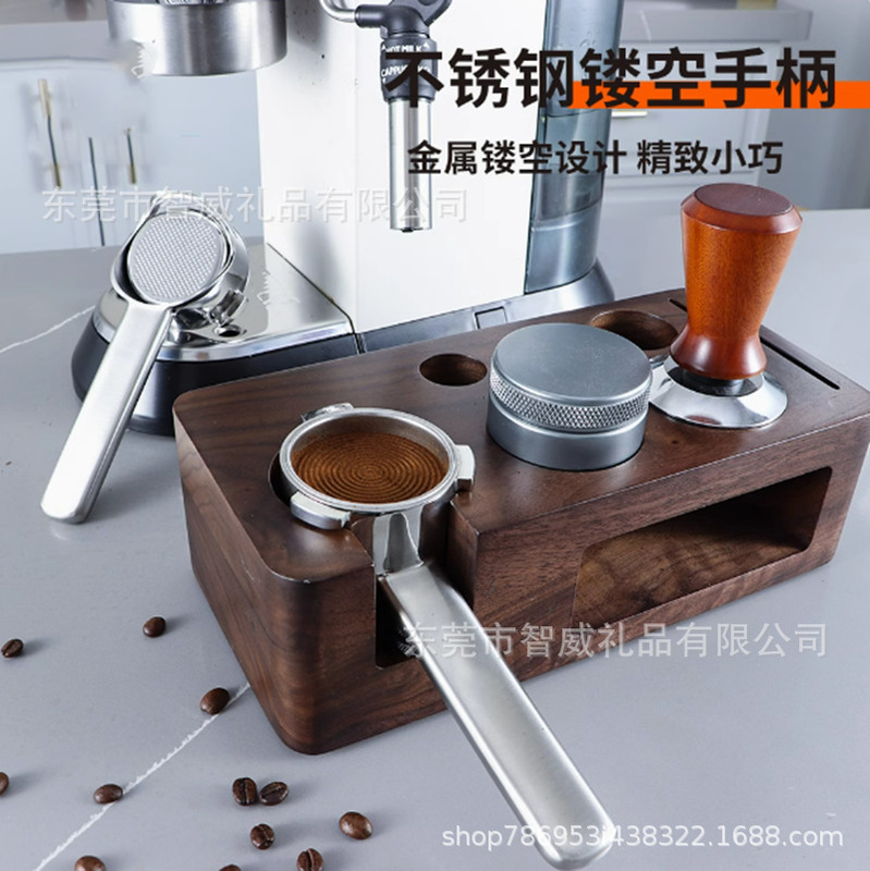 Delonghi Coffee Machine Bottomless Handle Stainless Steel Three-Ear Cut Out Brewing Head Integrated 51mm Coffee Machine Handle Delonghi Coffee Machine Bottomless Handle Stainless Steel Three-Ear Cut Out Brewing Head Integrated 51mm Coffee Machine Handle