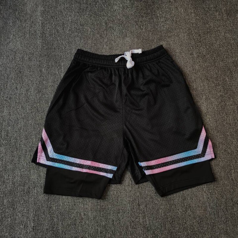 Cross-Border "Weidong American-Style Basketball Shorts for Men, Knee-Length, Summer, Two-Piece Design, Quick-Dry, High-Elastic, Breathable for Training Cross-Border "Weidong American-Style Basketball Shorts for Men, Knee-Length, Summer, Two-Piece Design, Quick-Dry, High-Elastic, Breathable for Training