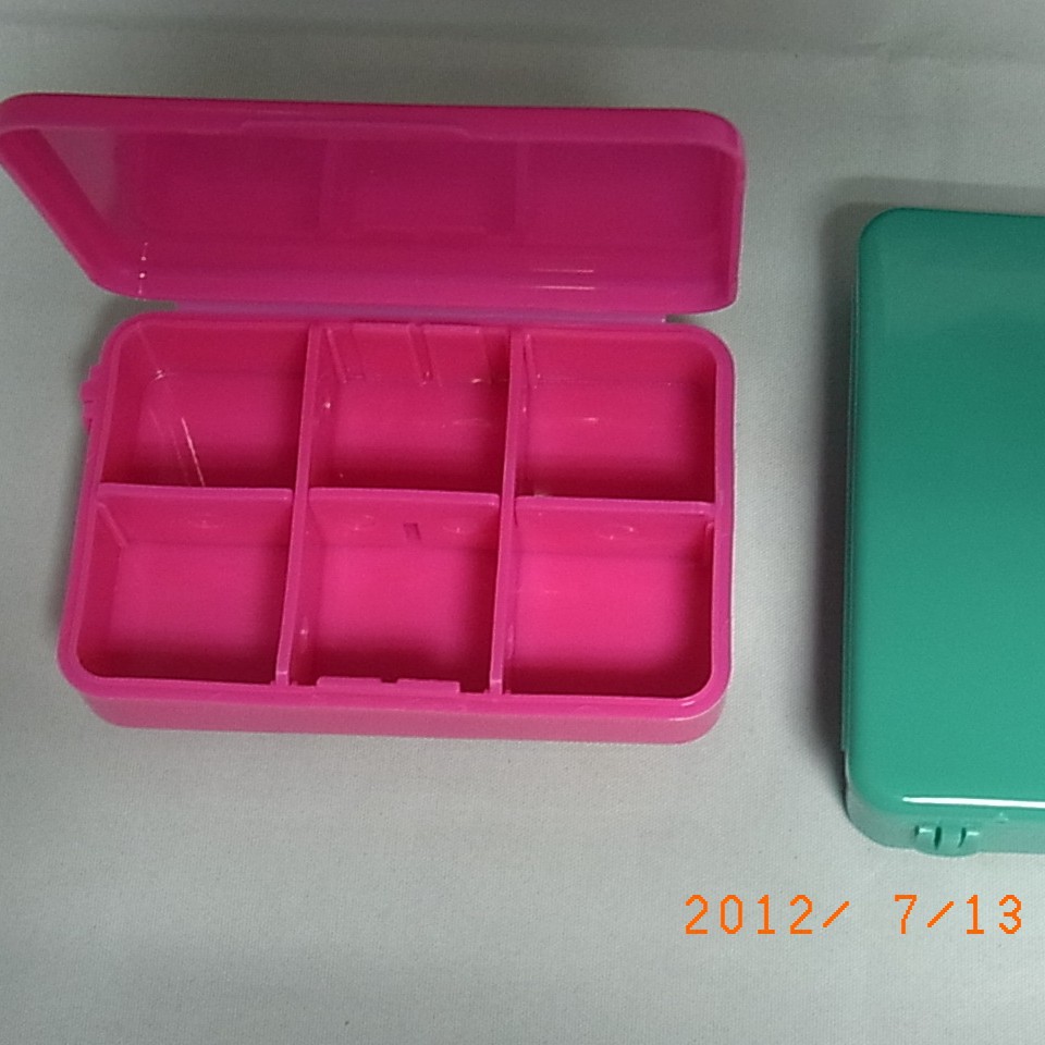 六格药盒 药丸药盒PP食品便携可拆老人专用