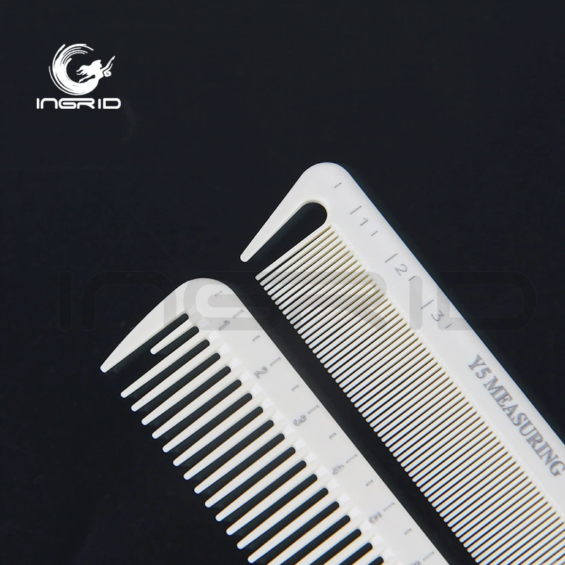 Hairdressing Comb (INGRID) double-headed, rice-white tail comb with dense teeth