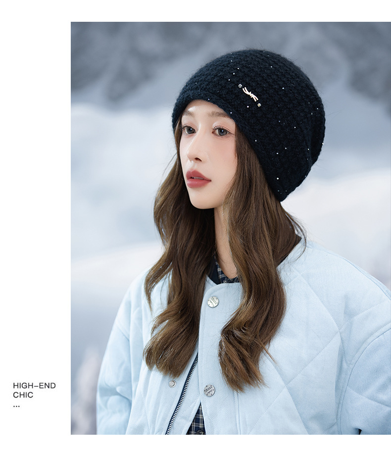 Knitted Plaid Beanie Hat With Fleece Lining For Men Retro Style_voghion.com