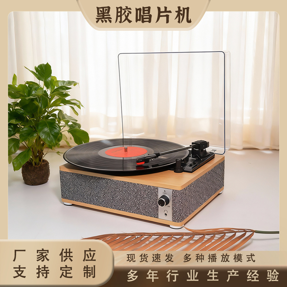 Mini Vinyl Record Player with Bluetooth Playback All-In-One Gift Home Decor Phonograph Cross-Border High-Fidelity