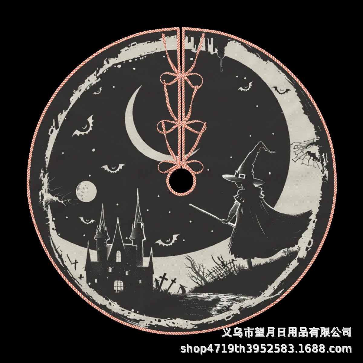 Кроссбордная сеkс Halloween елочная юбка новая фланелевая линя рождественские украшения тыква призрак летучая мышь черная кошка ведьма