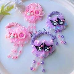 子供用ゴムバンド クロミメロディー フラワーヘアバンド かわいいプリンセス 高弾性 髪を傷つけない タッセル インテース ヘアアクセサリー