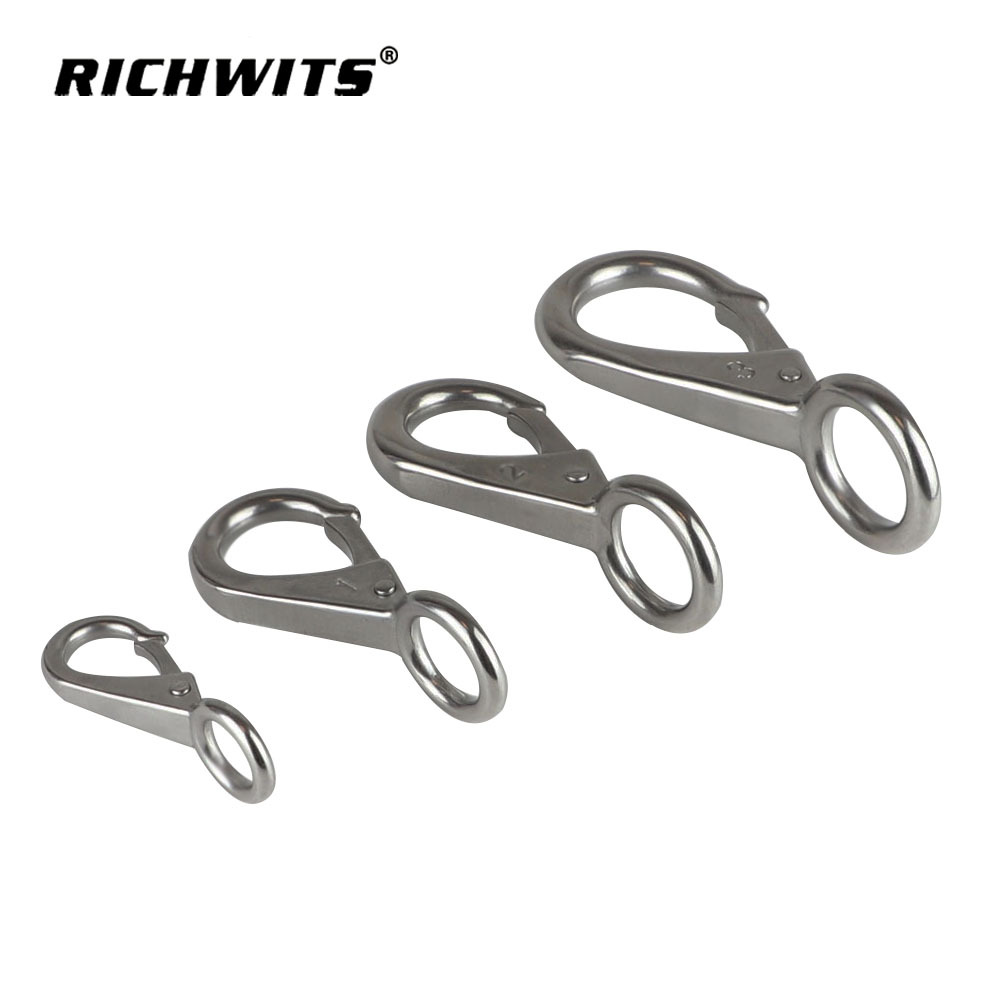 不锈钢定向钩 固定弹簧钩 船用织带挂钩 游艇帆船挂钩船用五金