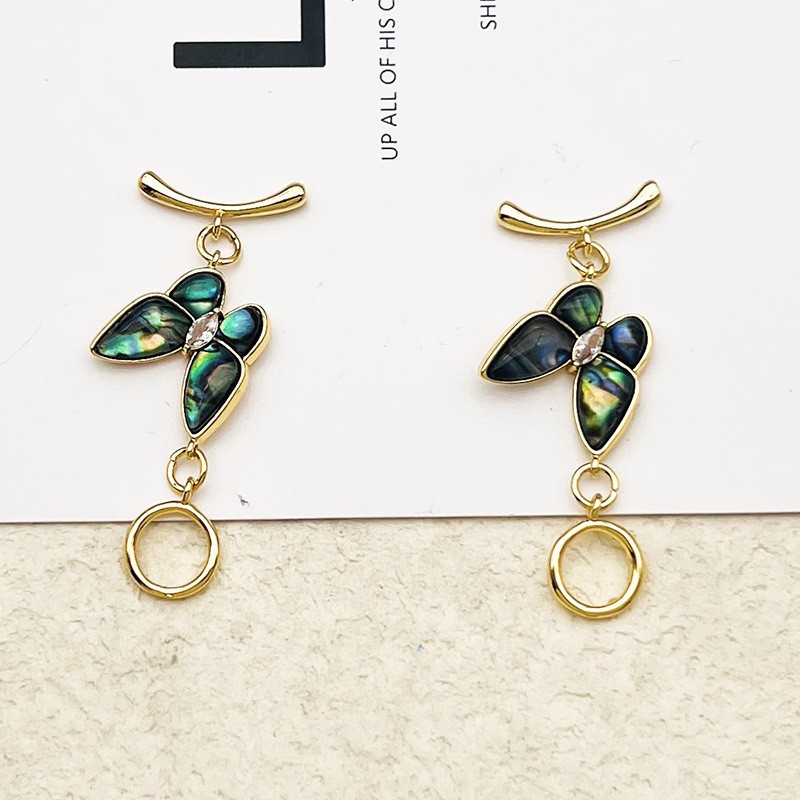 Pendant Jewelry Making Type 1 Piece Copper Abalone Shell Star Heart Shape Butterfly Pendant
