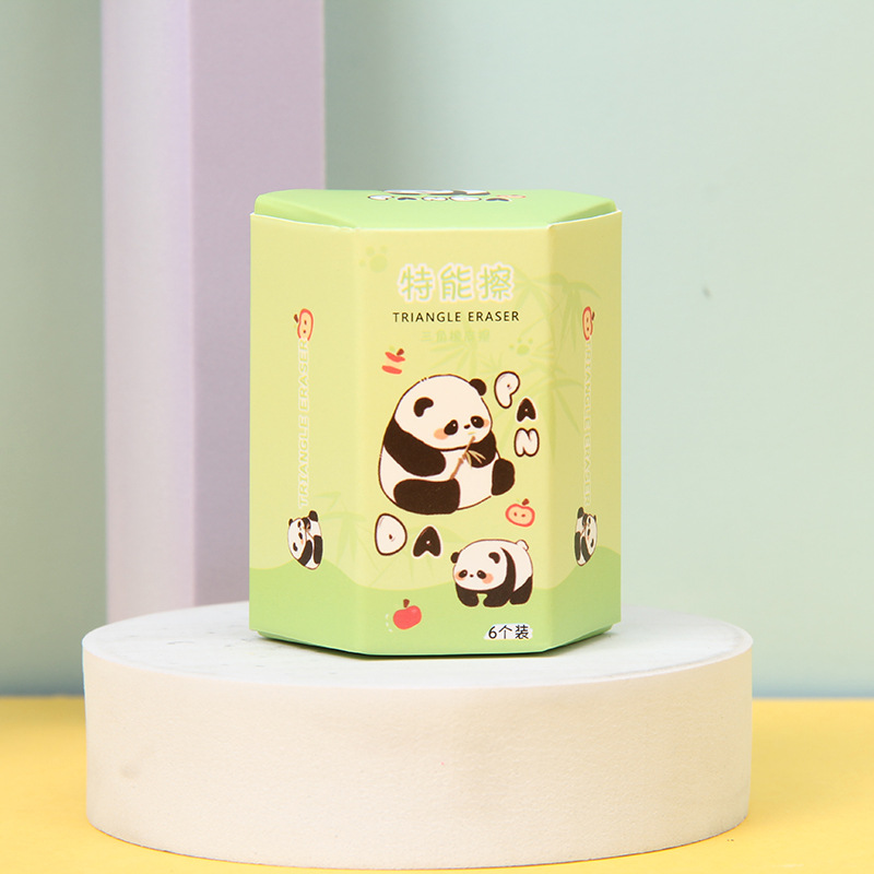 삼각형 만화 팬더 지우개