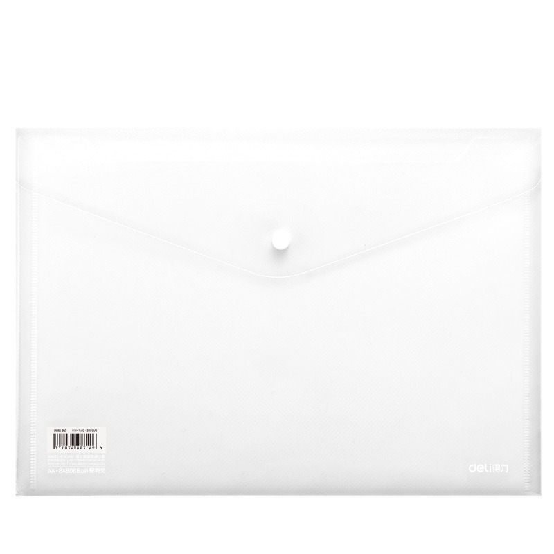 Délix A4 bolsa de archivos transparente bolsa de archivos espesa bolsa de archivos de clasificación bolsa de datos de botón bolsa de botón impermeable 8308AS